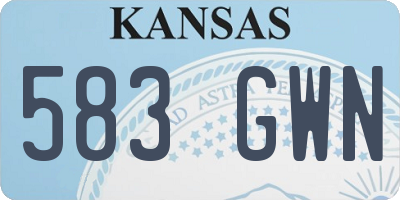 KS license plate 583GWN