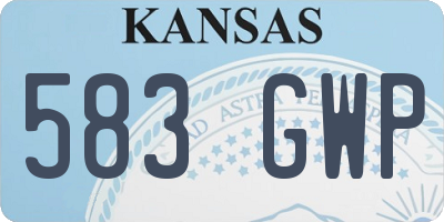 KS license plate 583GWP