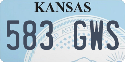 KS license plate 583GWS