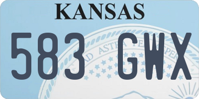 KS license plate 583GWX