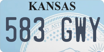 KS license plate 583GWY