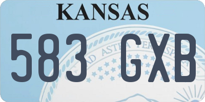 KS license plate 583GXB