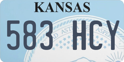 KS license plate 583HCY