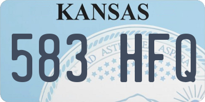 KS license plate 583HFQ