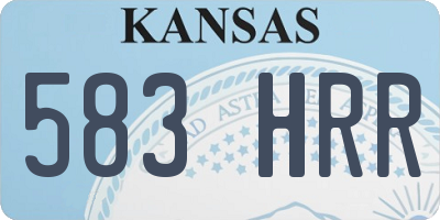 KS license plate 583HRR