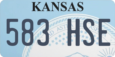 KS license plate 583HSE