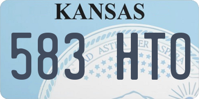 KS license plate 583HTO