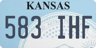 KS license plate 583IHF