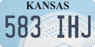 KS license plate 583IHJ