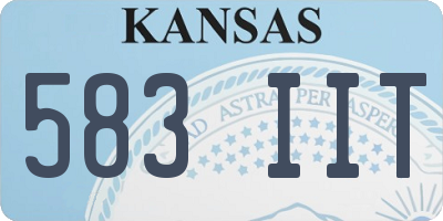 KS license plate 583IIT