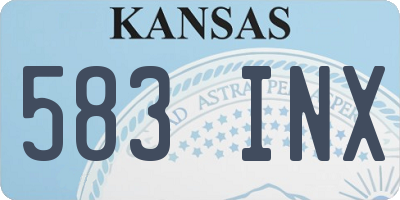 KS license plate 583INX