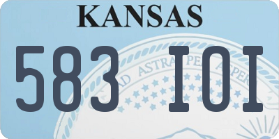 KS license plate 583IOI