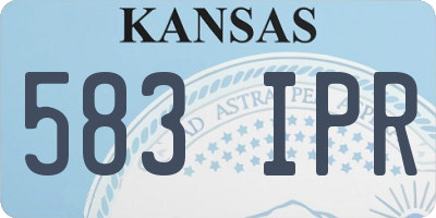 KS license plate 583IPR