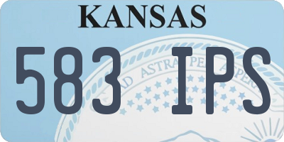 KS license plate 583IPS