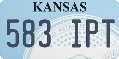 KS license plate 583IPT