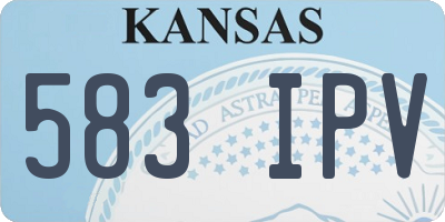 KS license plate 583IPV