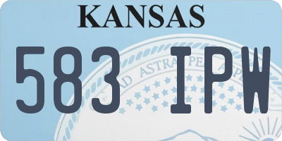 KS license plate 583IPW