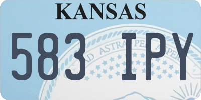 KS license plate 583IPY