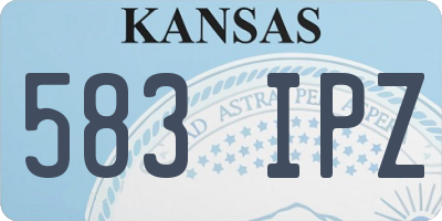 KS license plate 583IPZ