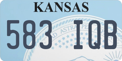 KS license plate 583IQB