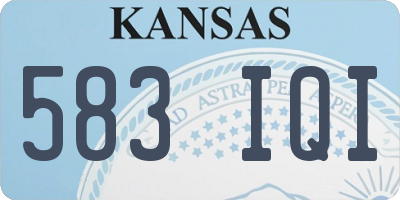 KS license plate 583IQI