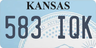 KS license plate 583IQK