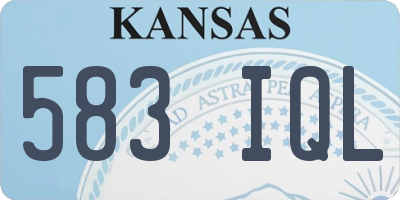 KS license plate 583IQL
