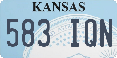 KS license plate 583IQN