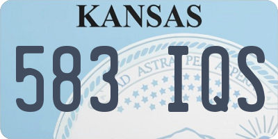 KS license plate 583IQS