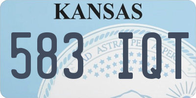 KS license plate 583IQT