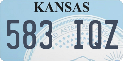 KS license plate 583IQZ