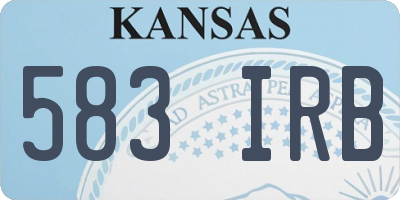 KS license plate 583IRB