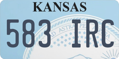 KS license plate 583IRC