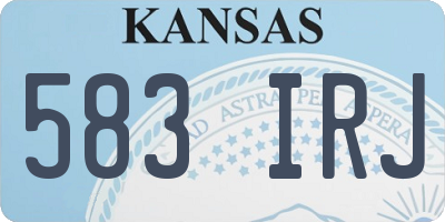KS license plate 583IRJ