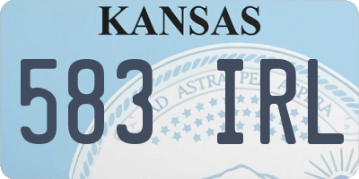 KS license plate 583IRL