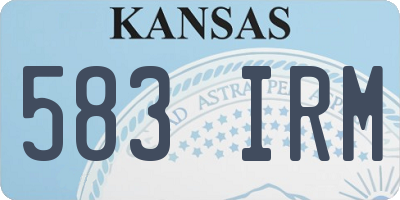KS license plate 583IRM