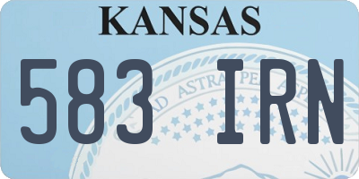 KS license plate 583IRN