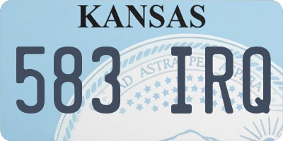 KS license plate 583IRQ