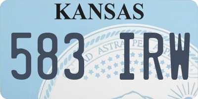 KS license plate 583IRW