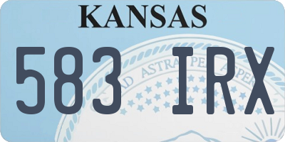 KS license plate 583IRX