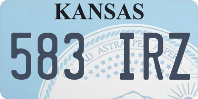KS license plate 583IRZ