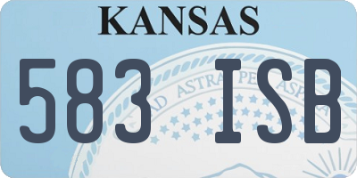 KS license plate 583ISB