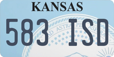 KS license plate 583ISD