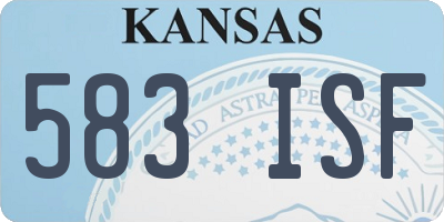 KS license plate 583ISF