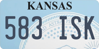 KS license plate 583ISK