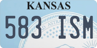 KS license plate 583ISM