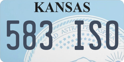 KS license plate 583ISO
