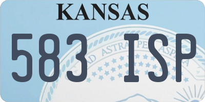KS license plate 583ISP