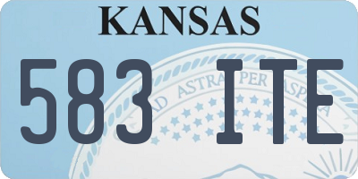 KS license plate 583ITE