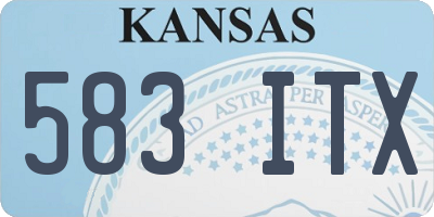 KS license plate 583ITX